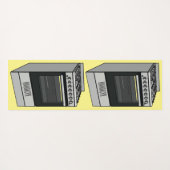 電気ストーブ漫画イラストレーション ヨガマット (裏面(横))