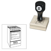 電気ストーブ漫画イラストレーション ラバースタンプ (押印)