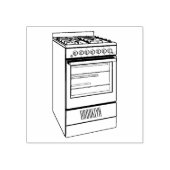電気ストーブ漫画イラストレーション ラバースタンプ (インプリント)