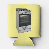 電気ストーブ漫画イラストレーション 缶クーラー (裏面)