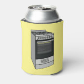 電気ストーブ漫画イラストレーション 缶クーラー (缶裏面)