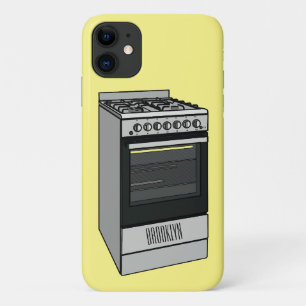 電気ストーブ漫画イラストレーション iPhone 11 ケース