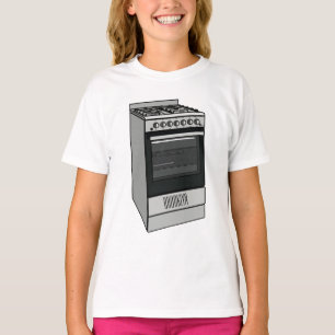 電気ストーブ漫画イラストレーション Tシャツ