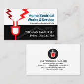 電気スパーク充電用電源プラグ 名刺 (正面/裏面)