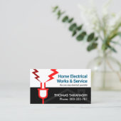 電気スパーク充電用電源プラグ 名刺 (スタンド正面)