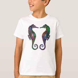 電気タツノオトシゴの子供のワイシャツ Tシャツ