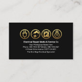 電気チャージパワーズ金ゴールドバルブホーム 名刺 (裏面)