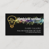 電気チャージパワーズ金ゴールドバルブホーム 名刺 (正面)