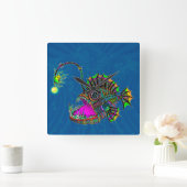 電気チョウチンアンコウ スクエア壁時計 (ホーム)