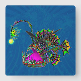 電気チョウチンアンコウ スクエア壁時計