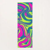 電気ティール（緑がかった色）油スリック ヨガマット (裏面)