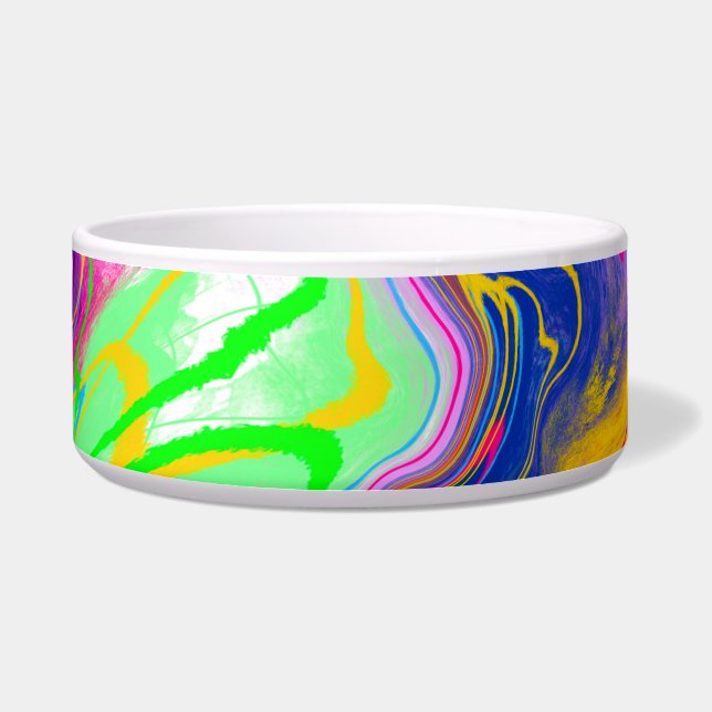 電気ディスコボールマーブルフルードアート ボウル (正面)