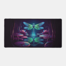 電気トンボ、目を引くネオン動物 デスクマット