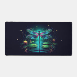 電気トンボ、目を引くネオン動物 デスクマット