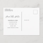 電気ネオングローライト日付を保存招待状 ポストカード (裏面)