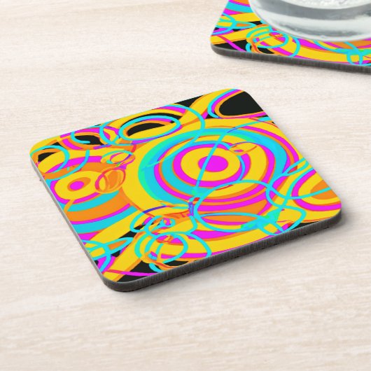 電気ネオンパターンアートデザイン コースター (左側)