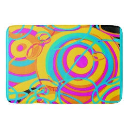 電気ネオンパターンアートデザイン バスマット