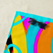 電気ネオンパターンアートデザイン ビーチタオル (インサイチュ)