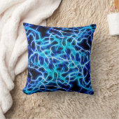 電気ネオンブルーテスラコイル稲妻 クッション (ブランケット)