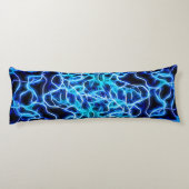 電気ネオンブルーテスラコイル稲妻 ボディピロー (裏面)