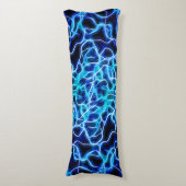 電気ネオンブルーテスラコイル稲妻 ボディピロー (正面縦)