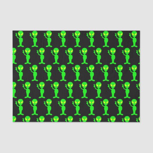 電気ネオン緑か黒い外国の平和ティッシュペーパー 薄葉紙 (正面)