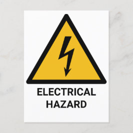 電気ハザード警告の感電シンボル ポストカード