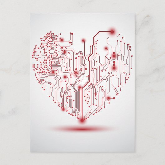 電気ハートはがき ポストカード (正面)