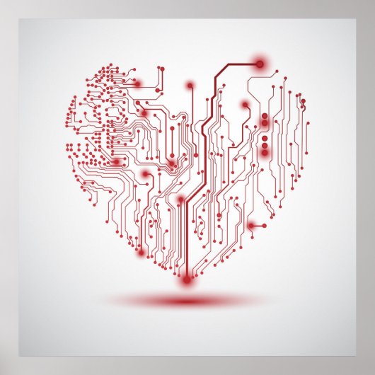 電気ハートポスター ポスター (正面)