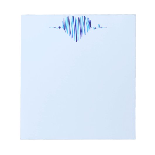 電気ハート ノートパッド (正面)