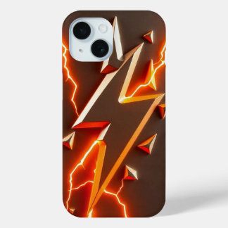 電気パルス:稲妻ボルト版 iPhone 15ケース