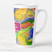 電気パーソナライズされた大理石流芸術 カフェラテマグ (右)