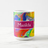 電気パーソナライズされた大理石流芸術 コーヒーマグカップ (中央)