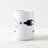 電気パーソナライズされた自転車で自転車が楽しい モーフィングマグカップ (中央)