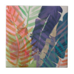 電気パームズ タイル<br><div class="desc">Electric Palms I by Jennifer Paxton Parker.さまざまな色葉とスタイルのパームのスタイルは水の色に似たで行わ絵を描れる。 | 133070GG</div>