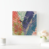 電気パーム スクエア壁時計 (ホーム)