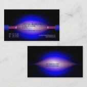 電気ビジネス白熱［赤熱］光を放つな名刺 名刺 (正面/裏面)