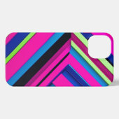 電気ブルーとピンク iPhoneケース (裏面横)