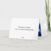 電気ブルーのクリスマスブランチ シーズンカード (裏面)