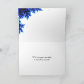 電気ブルーのクリスマスブランチ シーズンカード (内部)