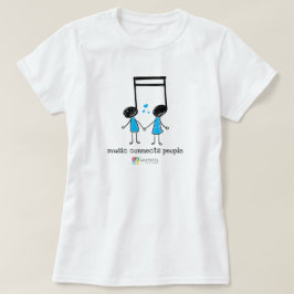 . .電気ブルーの音楽が人を繋ぐ Tシャツ