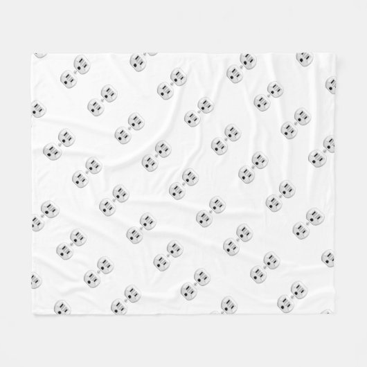 電気プラクリックグをカスタマイズカラーデコールに フリースブランケット (正面(横))