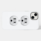 電気プラクリックグをカスタマイズカラーデコールに Case-Mate iPhoneケース (裏面 (横))