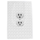 電気プラグの壁コンセントのおもしろいはこれをカスタマイズ ミディアムペーパーバッグ (正面)