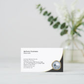 電気プラグアイコン電気工事士名刺 名刺 (スタンド正面)