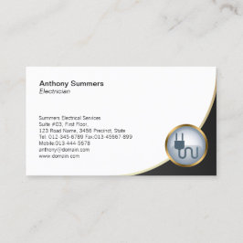 電気プラグアイコン電気工事士名刺 名刺