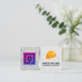 電気プラグアイコン |ハードハット 名刺 (スタンド正面)