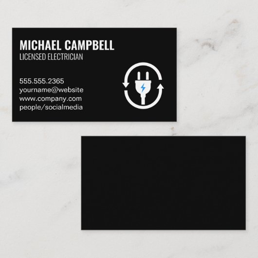 電気プラグアイコン 名刺 (正面/裏面)