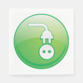 電気プラグシンボルナプキン スタンダードランチョンナプキン (正面)