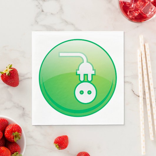 電気プラグシンボルナプキン スタンダードランチョンナプキン